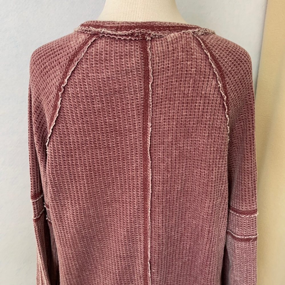 American Rag Thermal Ribbed Long Sleeve Rag Shirt - Picture 7 of 12